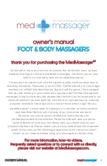 Preview for 5 page of MedMassager MMF07 Owner'S Manual