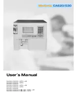 Предварительный просмотр 1 страницы Medonic CA530 User Manual