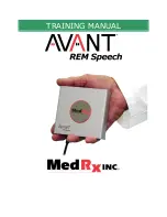 Предварительный просмотр 1 страницы MedRx Avant REM Speech Training Manual