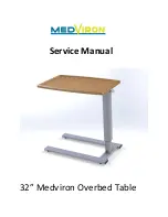 Preview for 1 page of MedViron 39" Overbed Table Service Manual