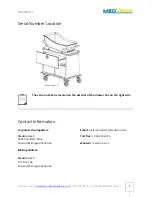 Preview for 8 page of MedViron BASSINET Operation & Maintenance Manual