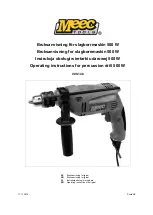 Meec tools 000-140 Operating Instructions Manual preview