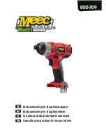 Meec tools 000-709 Operating Instructions Manual preview