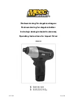 Meec tools 060-143 Operating Instructions Manual preview