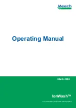 Meech IonWash Operating Manual предпросмотр