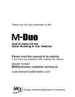 Preview for 2 page of Meelectronics M-Duo User Manual