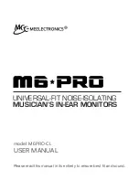 Предварительный просмотр 1 страницы Meelectronics M6PRO-CL User Manual