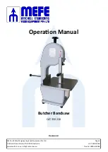 Предварительный просмотр 1 страницы MEFE CAT 350 210 Operation Manual