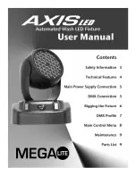 Mega Lite Axis LED User Manual предпросмотр