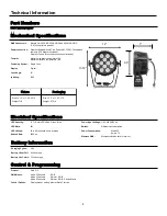 Предварительный просмотр 4 страницы Mega Lite Indi PAR RW300 User Manual