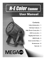 Preview for 1 page of Mega Lite N-E COLOR Cannon User Manual