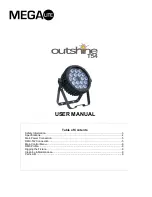 Mega Lite outshine t54 User Manual предпросмотр