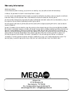 Предварительный просмотр 10 страницы Mega Lite outshine t54 User Manual