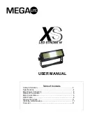 Предварительный просмотр 1 страницы Mega Lite XS Led Strobe W User Manual