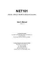 Предварительный просмотр 1 страницы Mega System Tech NET101 User Manual