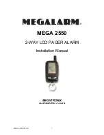 Preview for 1 page of Megalarm MEGA 2550 Installation Manual