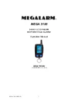 Preview for 1 page of Megalarm MEGA 3100 Operation Manual