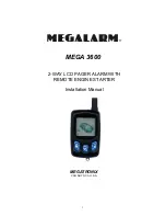 Megalarm MEGA 3600 Installation Manual preview