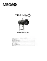 Предварительный просмотр 1 страницы MegaLite Drama W LED User Manual