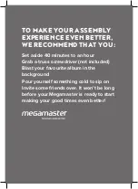 Preview for 17 page of Megamaster 200 Fusion Assembly & Operating Instructions