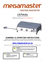 Preview for 1 page of Megamaster 3 B Plancha Assembly & Operating Instructions