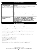 Preview for 62 page of Megamaster 810-0026E Assembly & Operating Instructions