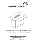 Preview for 1 page of Megamaster MODO FIRE PIT - Y3 Assembly & Operating Instructions