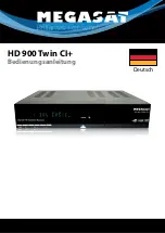 Megasat HD 900 Twin CI+ User Manual предпросмотр