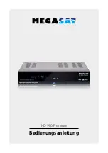 Предварительный просмотр 1 страницы Megasat HD 910 PREMIUM User Manual