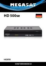 Предварительный просмотр 1 страницы Megasat HD500se User Manual