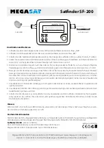 Предварительный просмотр 1 страницы Megasat Satfinder SF-200 Quick Start Manual