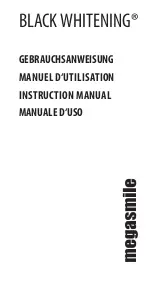 megasmile BLACK WHITENING Instruction Manual preview