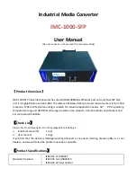 Preview for 1 page of Megatel IMC-1000-SFP User Manual