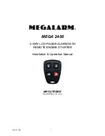 Preview for 1 page of MEGATRONIX Megalarm MEGA 2400 Installation & Operation Manual