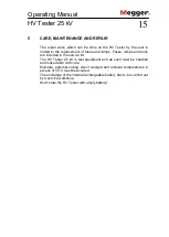 Preview for 21 page of Megger 128311841 Operating Manual