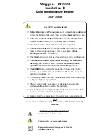 Megger 210600 User Manual предпросмотр