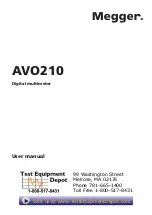 Предварительный просмотр 1 страницы Megger AVO210 User Manual