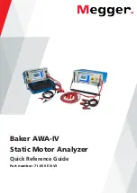 Preview for 2 page of Megger Baker AWA-IV Quick Reference Manual