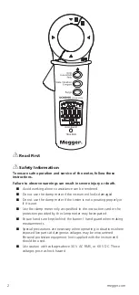 Предварительный просмотр 2 страницы Megger DCM305E User Manual