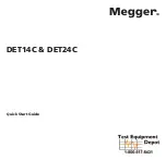 Megger DET14C Quick Start Manual предпросмотр