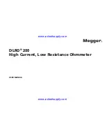 Megger DLRO 200 User Manual предпросмотр