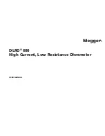 Предварительный просмотр 1 страницы Megger DLRO 600 User Manual