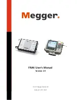 Preview for 1 page of Megger frax 101 User Manual