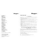 Предварительный просмотр 1 страницы Megger ICLAMP User Manual