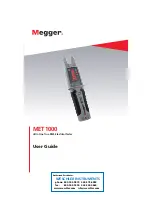 Предварительный просмотр 1 страницы Megger MET1000 User Manual