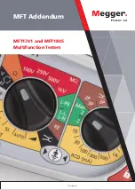 Megger MFT1741 User Manual предпросмотр