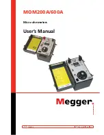 Preview for 1 page of Megger MOM200A User Manual