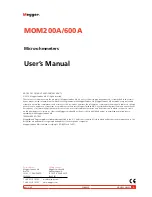 Preview for 3 page of Megger MOM200A User Manual