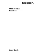 Megger MTB7671 User Manual preview