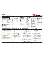 Предварительный просмотр 1 страницы Megger PAT400 Series Quick Start Manual